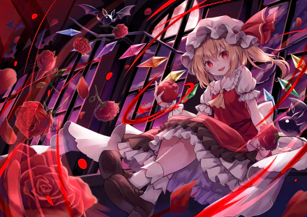 Flandre Scarlet Anime Touhou HD Desktop Wallpaper | Background Image