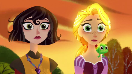 green eyes Tangled Pascal (Tangled) Rapunzel Cassandra (Tangled) TV Show Tangled: The Series HD Desktop Wallpaper | Background Image