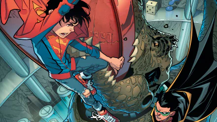 DC Comics Robin (DC Comics) Jon Kent Superboy Damian Wayne Comic Super-Sons HD Desktop Wallpaper | Background Image