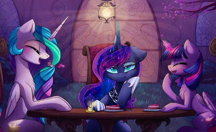 pony blue eyes Twilight Sparkle Princess Luna Princess Celestia TV Show My Little Pony: Friendship Is Magic HD Desktop Wallpaper | Background Image