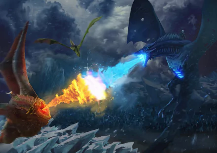 dragon TV Show Game Of Thrones Fire and Ice HD Desktop Wallpaper | Background Image
