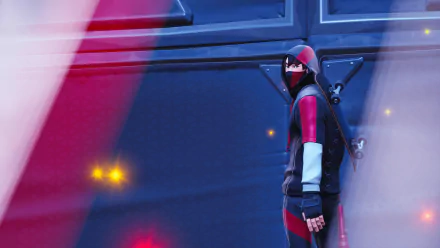 HD desktop wallpaper featuring the Ikonik character from Fortnite against a stylized backdrop.