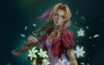 Aerith Gainsborough video game Final Fantasy VII Remake HD Desktop Wallpaper | Background Image