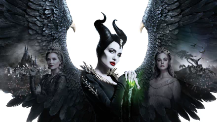 Queen Ingrith (Disney) Princess Aurora Maleficent Michelle Pfeiffer Elle Fanning Angelina Jolie movie Maleficent: Mistress of Evil HD Desktop Wallpaper | Background Image