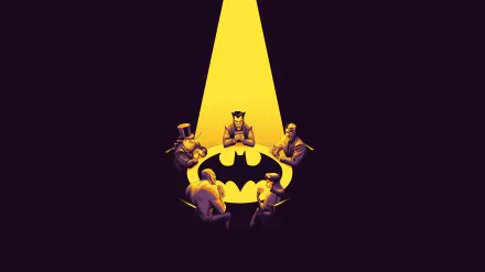 Poison Ivy Bat-Signal Joker Two-Face Penguin (DC Comics) TV Show Batman: The Animated Series HD Desktop Wallpaper | Background Image