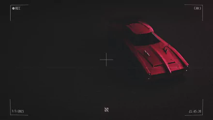 A sleek red car from the video game Rocket League, captured at night in stunning 8K Ultra HD resolution for PC desktop wallpaper.