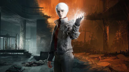 white hair video game The Medium HD Desktop Wallpaper | Background Image