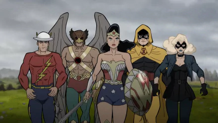 Diana Prince Justice Society of America Dinah Drake Carter Hall Jay Garrick Flash Hourman (DC Comics) Black Canary Hawkman (DC Comics) Wonder Woman movie Justice Society: World War II HD Desktop Wallpaper | Background Image