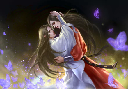 Crimson Rain Sought Flower San Lang Hua Cheng His Royal Highness the Crown Prince of Xianle Xie Lian Anime Tian Guan Ci Fu HD Desktop Wallpaper | Background Image