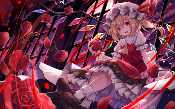 Flandre Scarlet Anime Touhou HD Desktop Wallpaper | Background Image