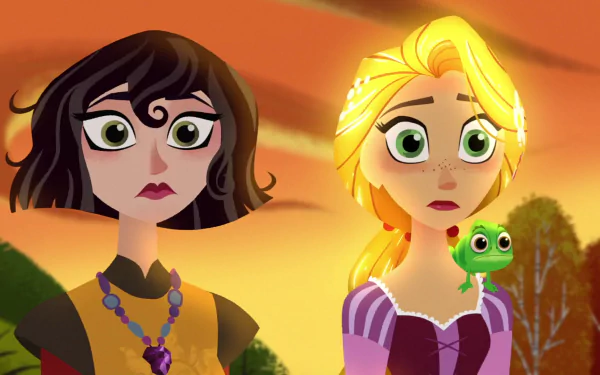 green eyes Tangled Pascal (Tangled) Rapunzel Cassandra (Tangled) TV Show Tangled: The Series HD Desktop Wallpaper | Background Image