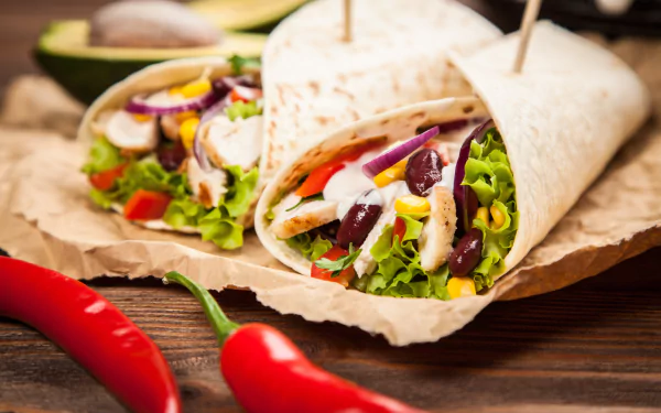 pepper tortilla food still life HD Desktop Wallpaper | Background Image