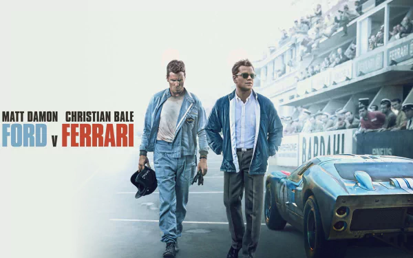 Matt Damon Christian Bale movie Ford v Ferrari HD Desktop Wallpaper | Background Image