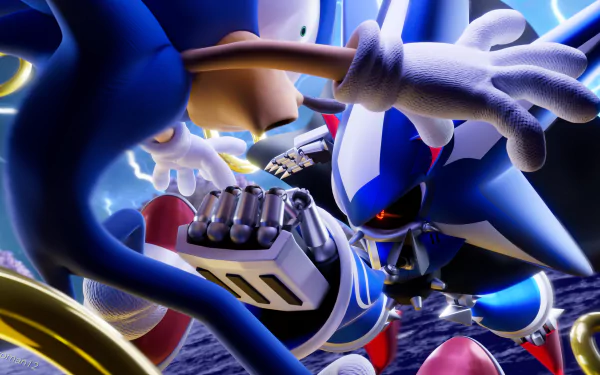 punch Metal Sonic Sonic the Hedgehog Comic Sonic the Hedgehog (IDW) HD Desktop Wallpaper | Background Image