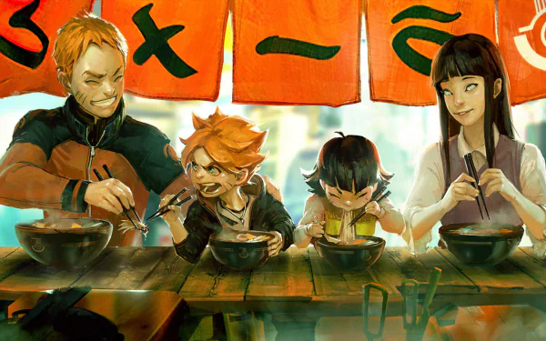 Naruto Uzumaki Hinata Hyuga Himawari Uzumaki Boruto Uzumaki Anime Boruto Naruto & Hinata HD Desktop Wallpaper | Background Image