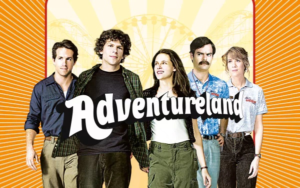 Kristen Wiig Ryan Reynolds Jesse Eisenberg Kristen Stewart movie Adventureland HD Desktop Wallpaper | Background Image