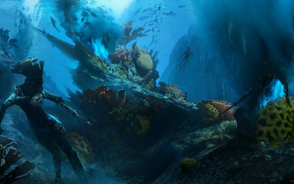 Fantasy Underwater Creature HD Wallpaper | Background Image