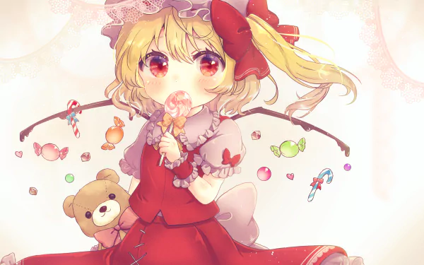 Flandre Scarlet Anime Touhou HD Desktop Wallpaper | Background Image