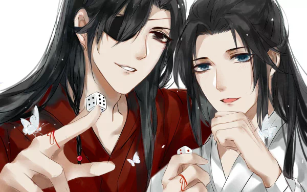 Crimson Rain Sought Flower San Lang Hua Cheng His Royal Highness the Crown Prince of Xianle Xie Lian Anime Tian Guan Ci Fu HD Desktop Wallpaper | Background Image