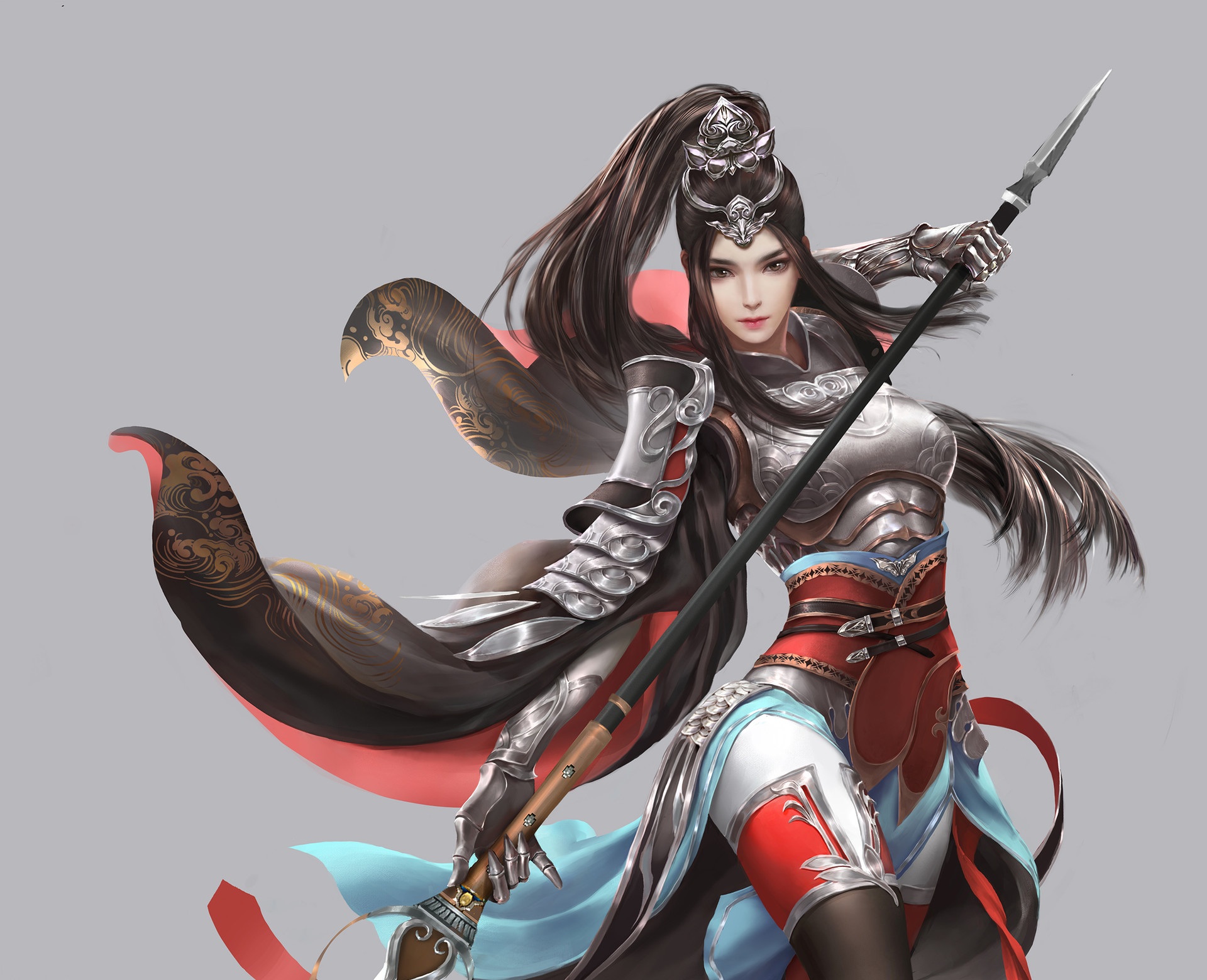 Download Fantasy Woman Warrior HD Wallpaper by Yang Ningyuan