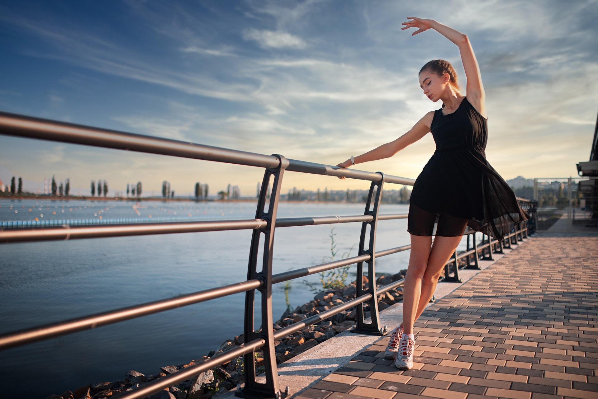 Download Black Dress Model Ballerina Woman Mood HD Wallpaper by Dmitry Sn