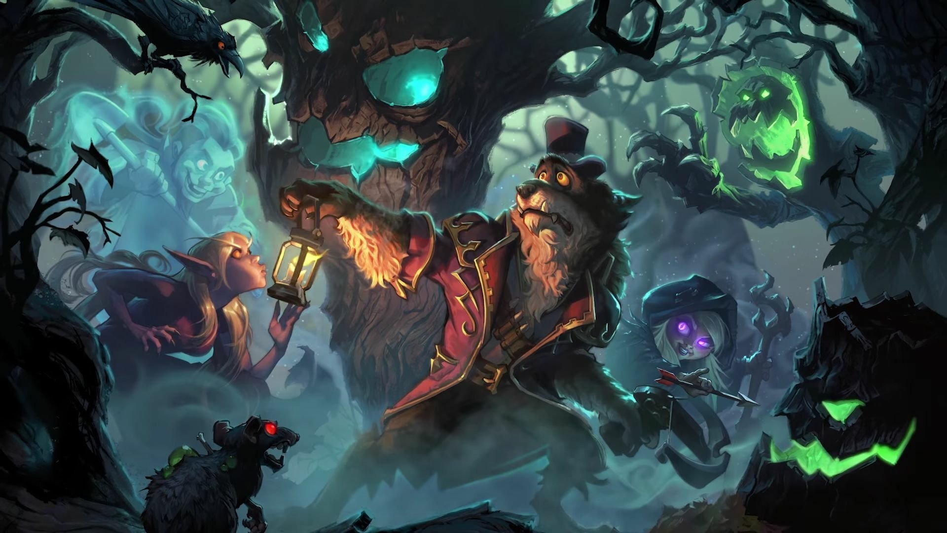 Download Video Game Hearthstone The Witchwood HD Wallpaper