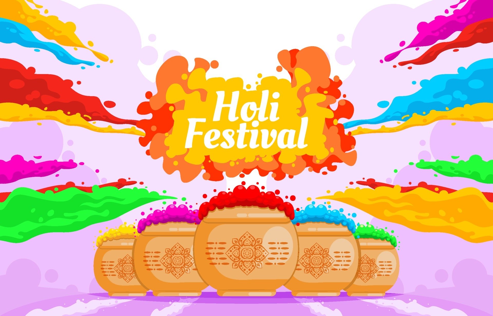 Download Colors Holiday Holi HD Wallpaper