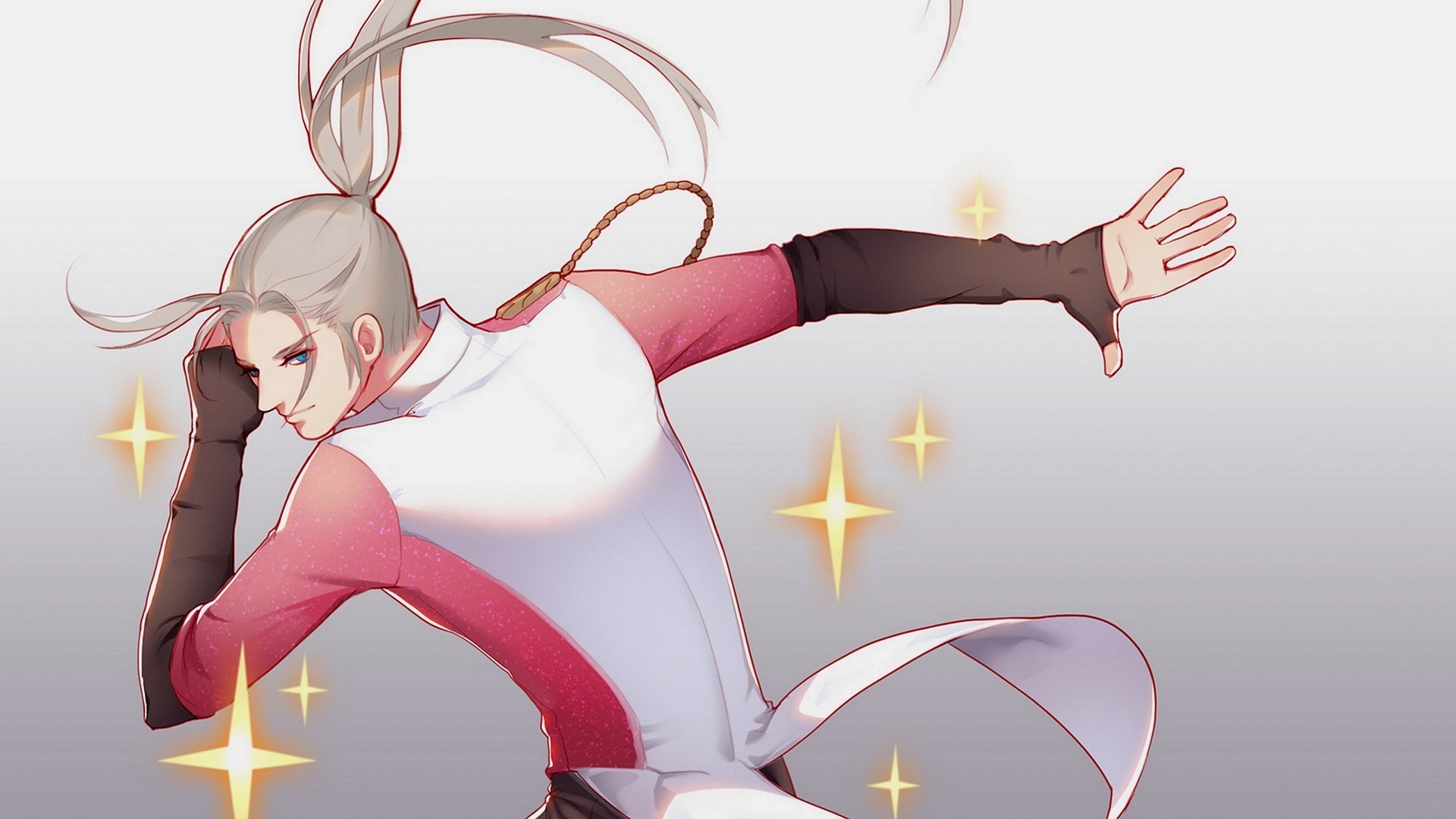 Download Victor Nikiforov Anime Yuri!!! On ICE HD Wallpaper by Lian Yao