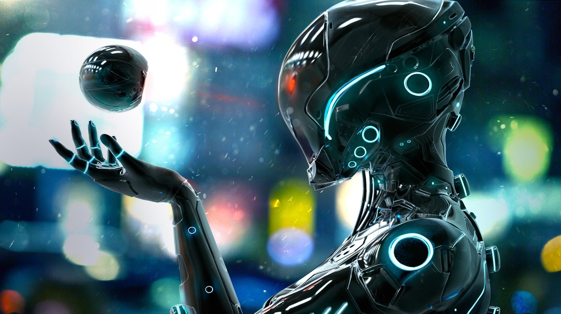 Download Futuristic Sci Fi Robot HD Wallpaper