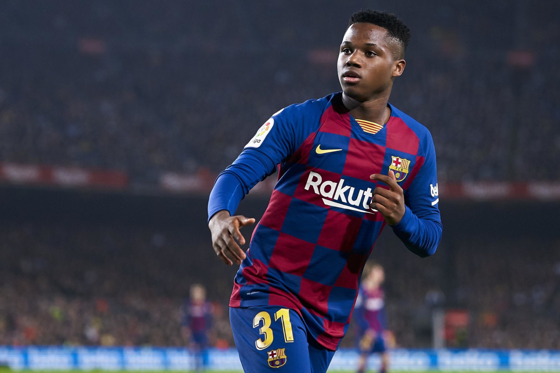 Download Spanish Soccer Ansu Fati Sports HD Wallpaper