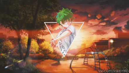 green hair Izuku Midoriya Anime My Hero Academia HD Desktop Wallpaper | Background Image