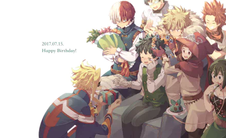 Shoto Todoroki Ochaco Uraraka Izuku Midoriya Eijiro Kirishima Katsuki Bakugou Tenya Iida Tsuyu Asui All Might Anime My Hero Academia HD Desktop Wallpaper | Background Image