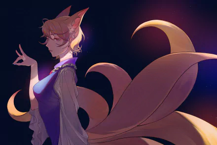 Ran Yakumo Anime Touhou HD Desktop Wallpaper | Background Image