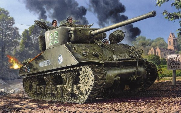 Military M4 Sherman Tanks Tank HD Wallpaper | Background Image