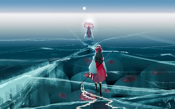 Anime Touhou Reimu Hakurei Yukari Yakumo HD Wallpaper | Background Image