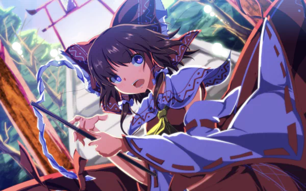 Reimu Hakurei Anime Touhou HD Desktop Wallpaper | Background Image