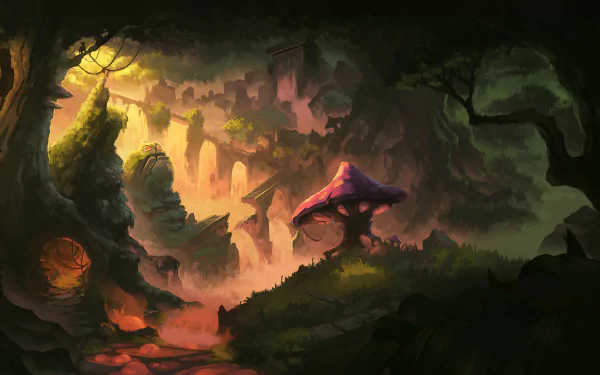 fantasy ruin HD Desktop Wallpaper | Background Image