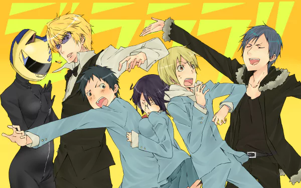Shinra Kishitani Mikado Ryūgamine Masaomi Kida Celty Sturluson Anri Sonohara Shizuo Heiwajima Izaya Orihara Anime Durarara!! HD Desktop Wallpaper | Background Image
