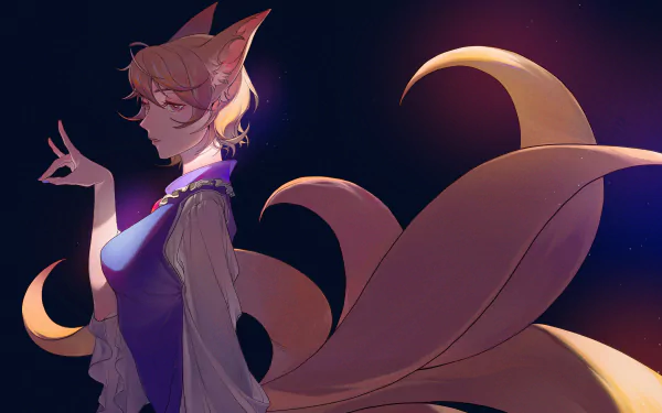 Ran Yakumo Anime Touhou HD Desktop Wallpaper | Background Image