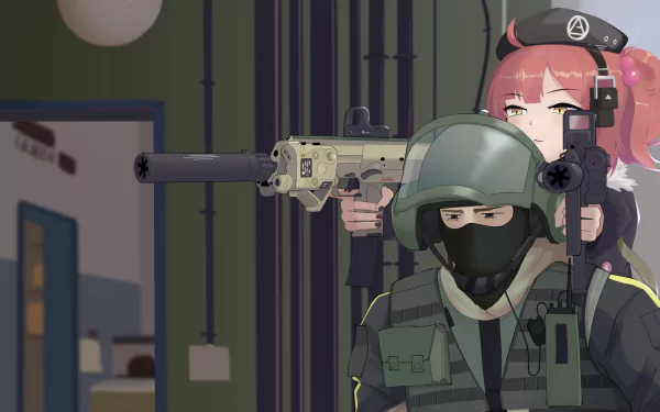 Tom Clancy's Rainbow Six Siege: Operation Black Ice Girls Frontline MP7 (Girls Frontline) Bandit (Tom Clancy's Rainbow Six: Siege) video game crossover HD Desktop Wallpaper | Background Image