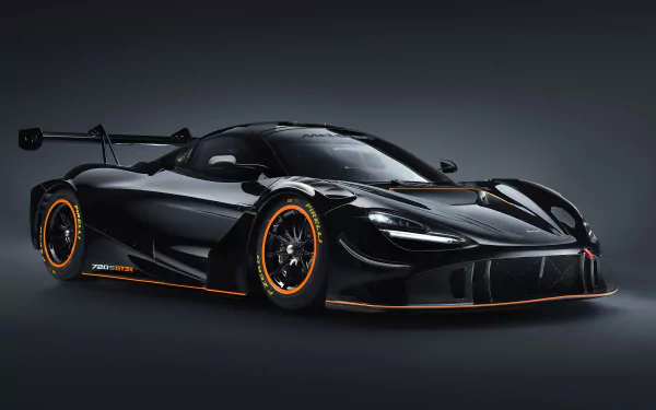 supercar black car car McLaren McLaren 720S vehicle McLaren 720S GT3 HD Desktop Wallpaper | Background Image