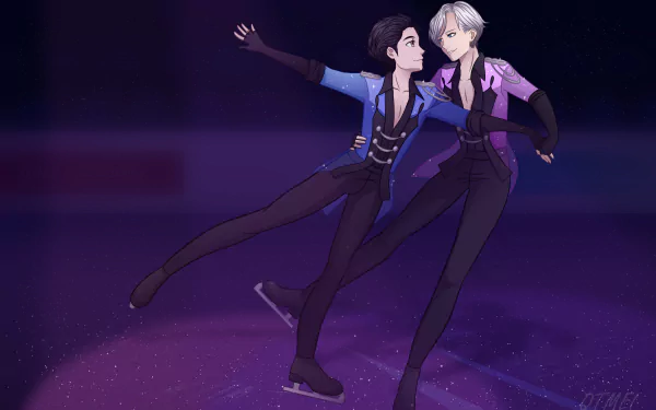 Victor Nikiforov Yuuri Katsuki Anime Yuri!!! on ICE HD Desktop Wallpaper | Background Image