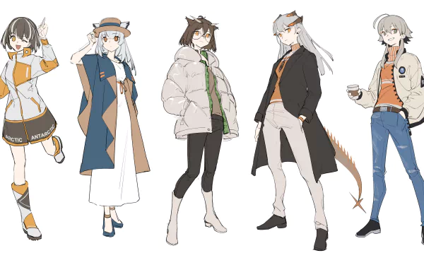 Mayer (Arknights) Ptilopsis (Arknights) Silence (Arknights) Saria (Arknights) Magallan (Arknights) video game Arknights HD Desktop Wallpaper | Background Image