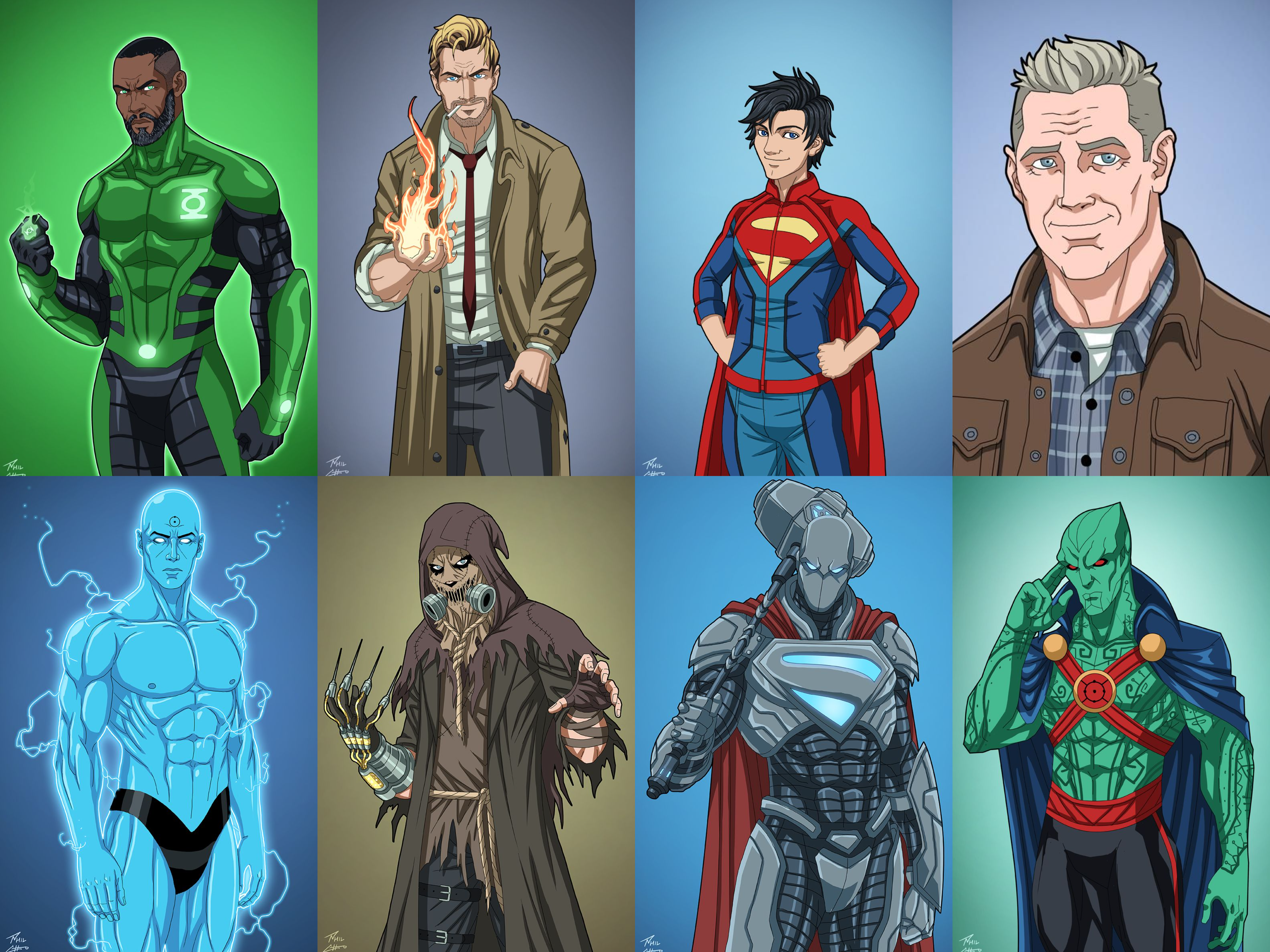 The many "Johns" of the DC Universe by Phil Cho