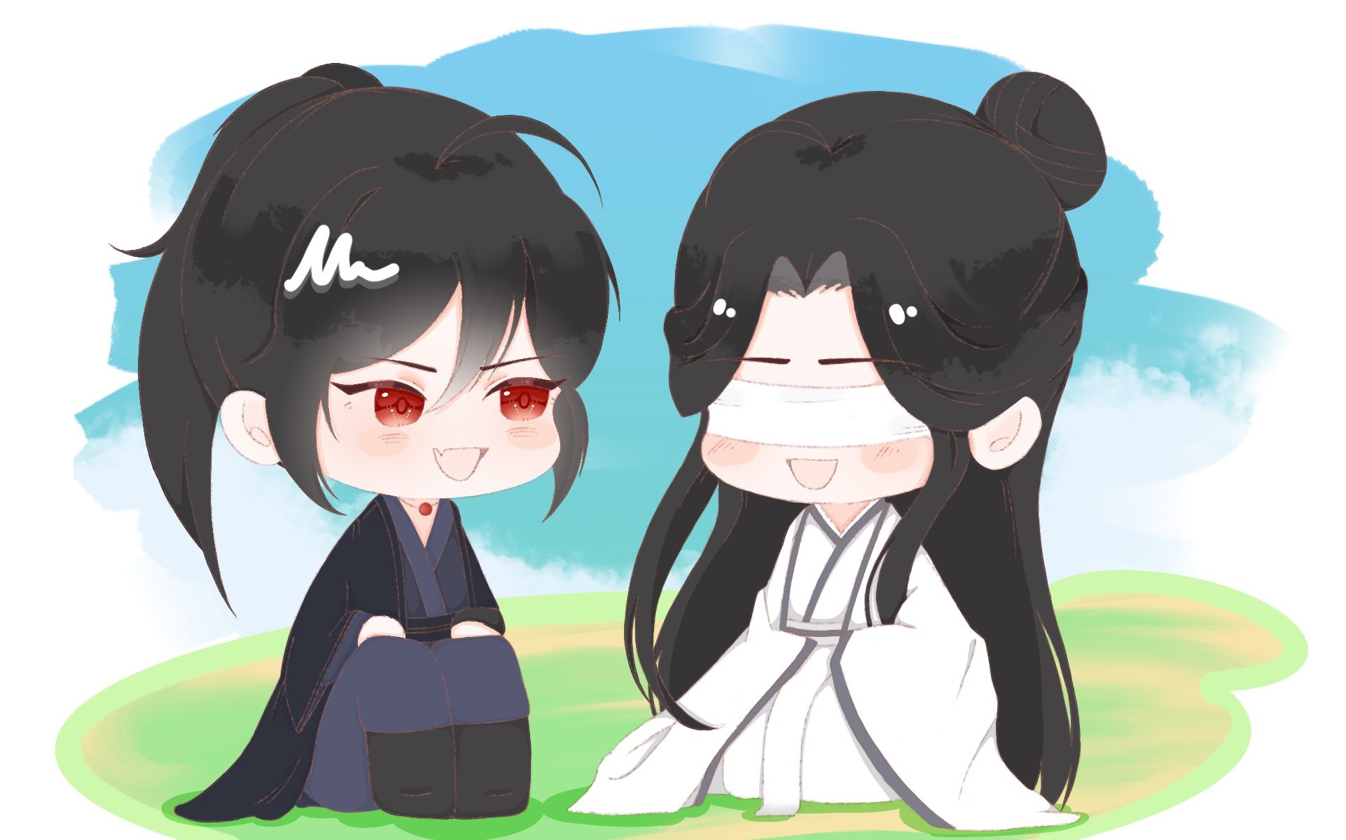 Anime, Mo Dao Zu Shi, Xue Yang, Xiao Xingchen, Chibi, HD wallpaper