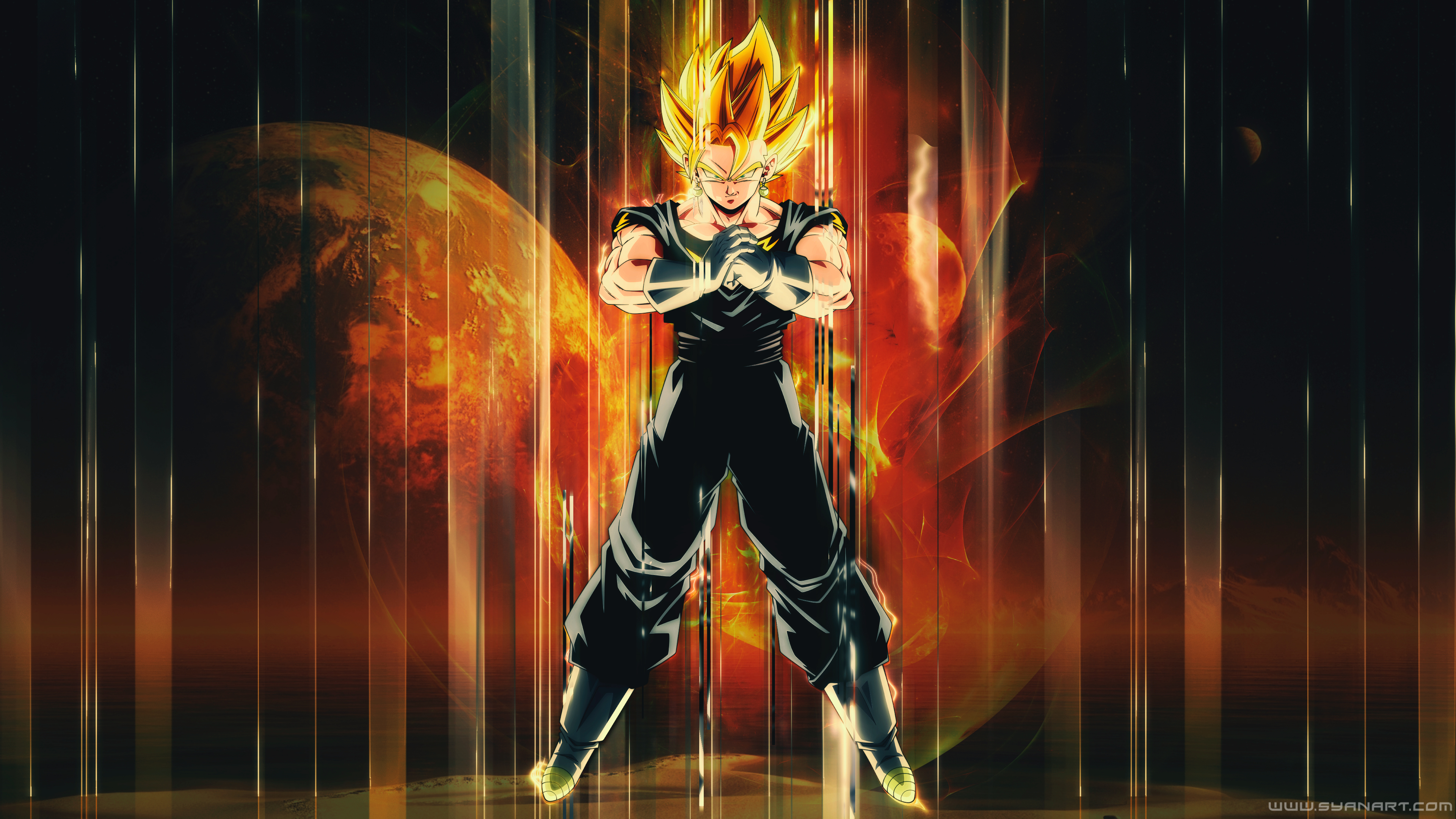 HD wallpaper SSJ Vegito wallpaper Dragon Ball Super DBS vector  illustration  Wallpaper Flare