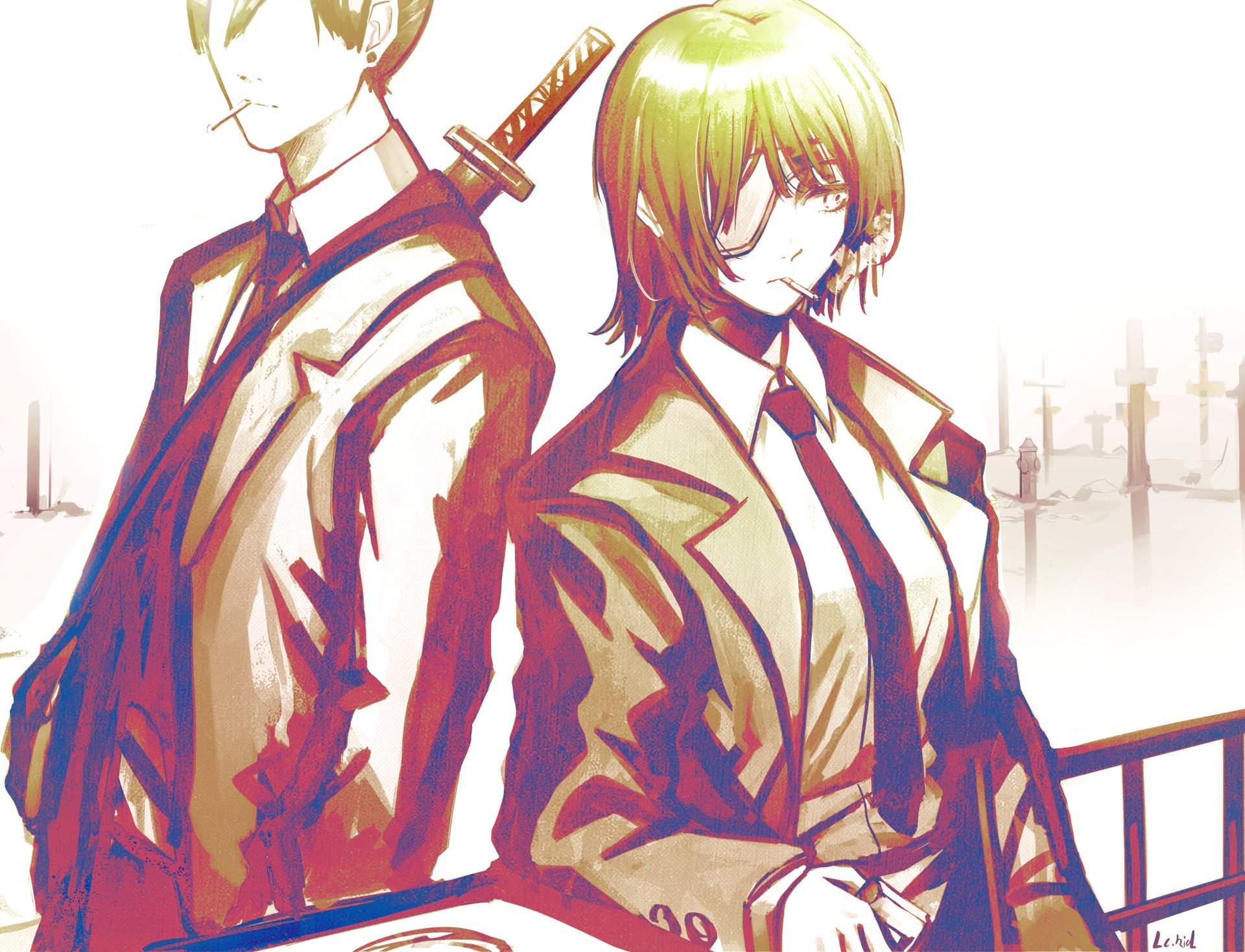 Download Aki Hayakawa Himeno (Chainsaw Man) Anime Chainsaw Man HD Wallpaper by klitf