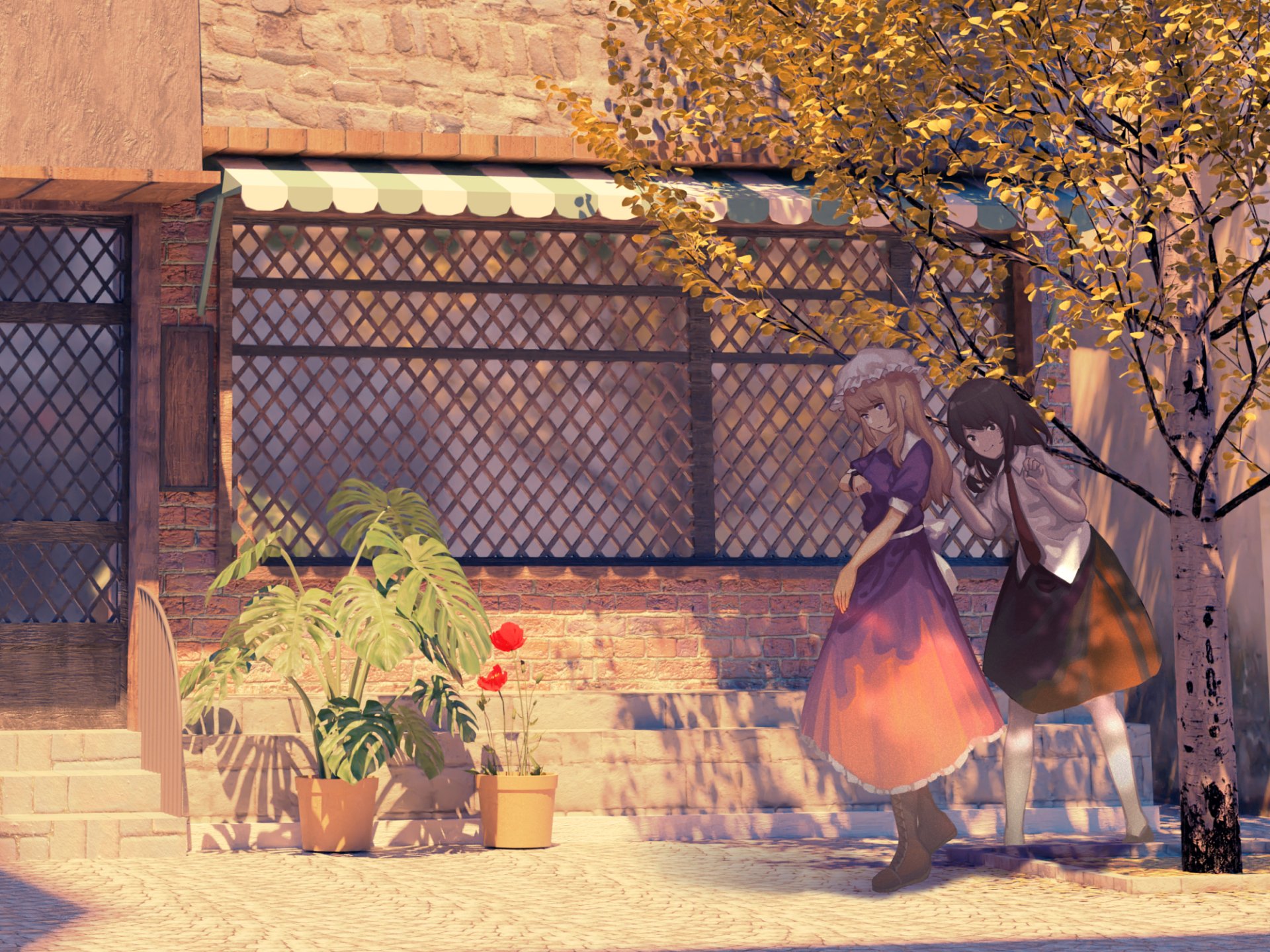 Download Renko Usami Maribel Hearn Anime Touhou HD Wallpaper by 降旗原