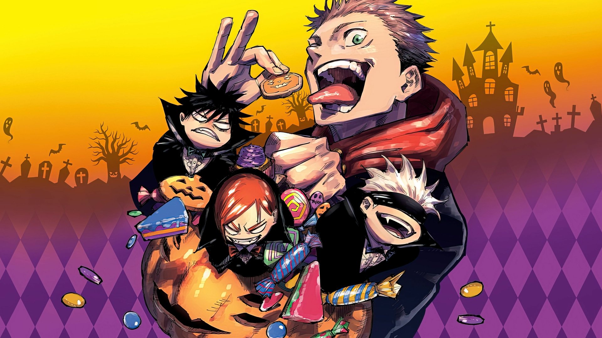 Jujutsu Kaisen Halloween 4K Ultra HD Wallpaper