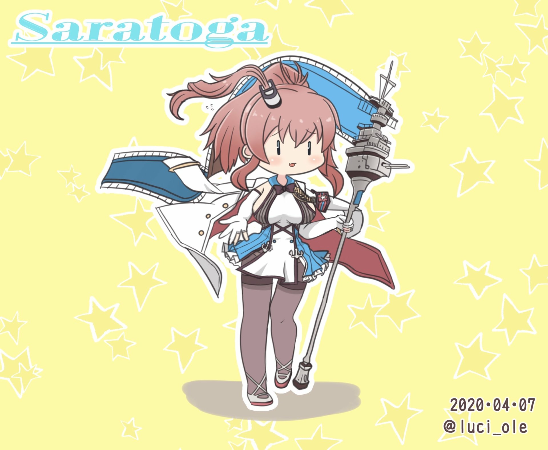 Download Kantai Collection Azur Lane Saratoga (Kancolle) Saratoga (Azur Lane) Anime Crossover HD Wallpaper by luci_ole